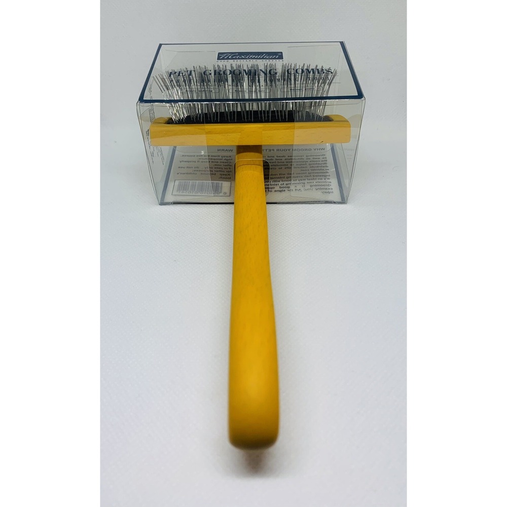 Brush for Dog, Slicker for Grooming, Groomgrip Coating, Yellow , Large NEW!!! - Picture 9 of 16